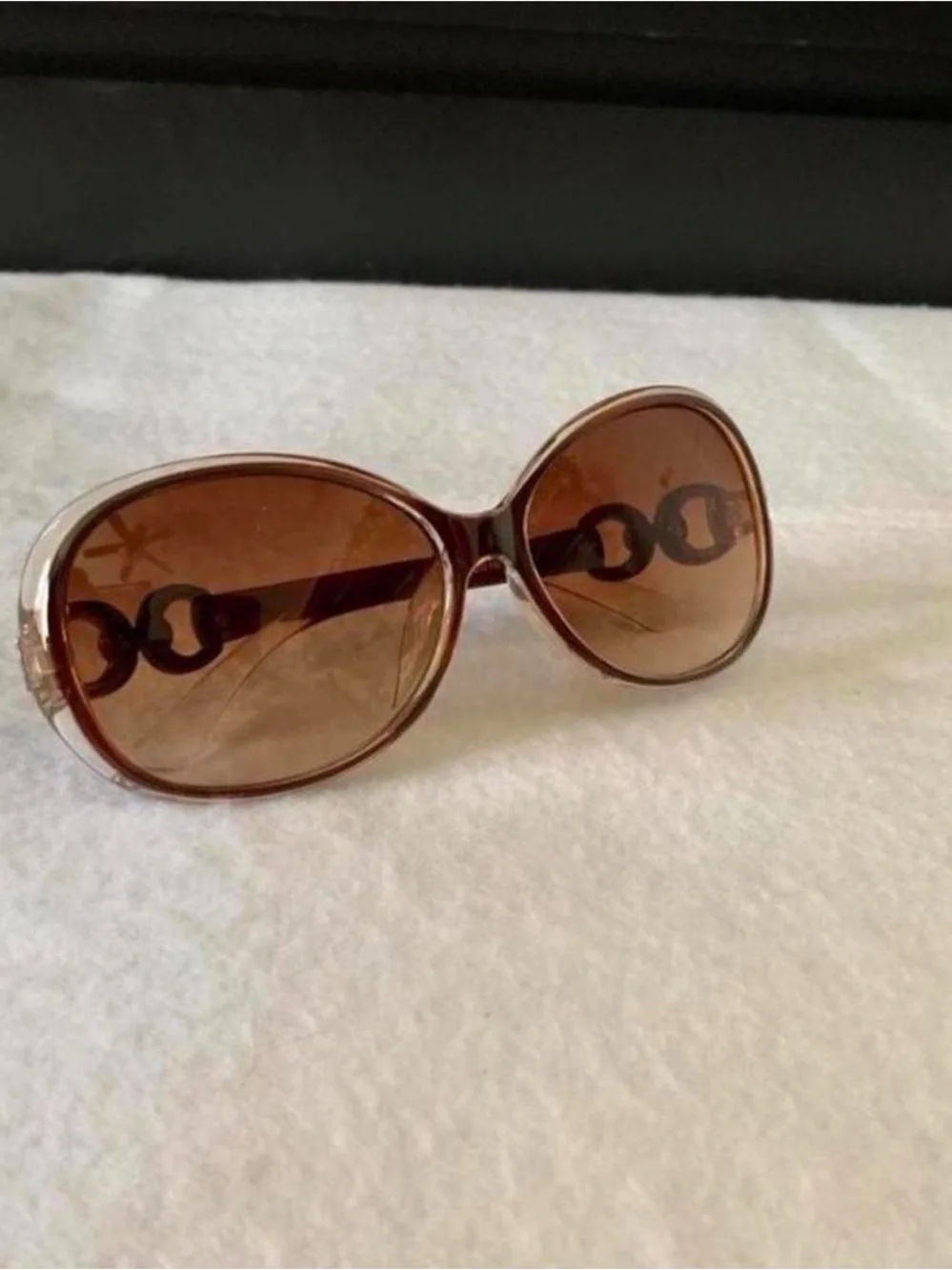 Women's Brown Oversized Fashion Sunglasses